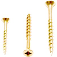 Chipboard Screws Smooth Shank Yellow Pasivated